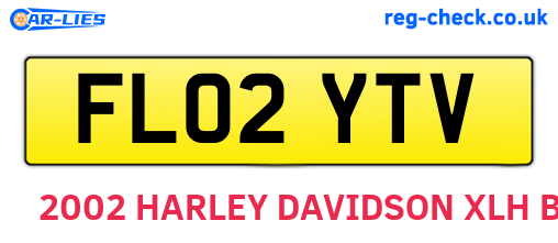 FL02YTV are the vehicle registration plates.