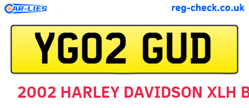 YG02GUD are the vehicle registration plates.