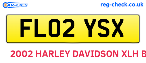 FL02YSX are the vehicle registration plates.