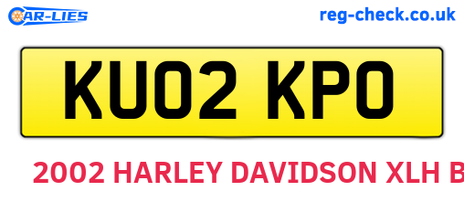 KU02KPO are the vehicle registration plates.