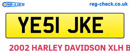 YE51JKE are the vehicle registration plates.