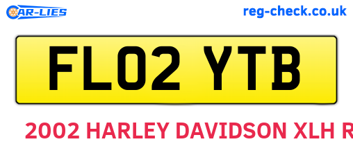 FL02YTB are the vehicle registration plates.