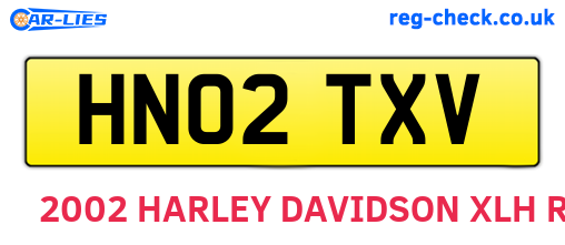 HN02TXV are the vehicle registration plates.