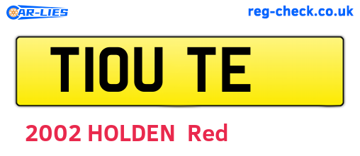 T10UTE are the vehicle registration plates.