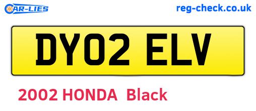 DY02ELV are the vehicle registration plates.