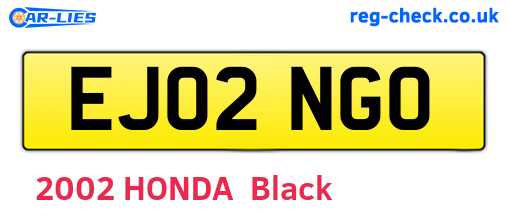 EJ02NGO are the vehicle registration plates.