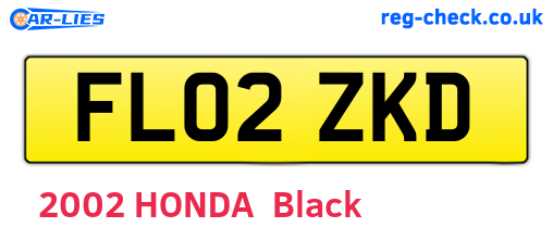 FL02ZKD are the vehicle registration plates.