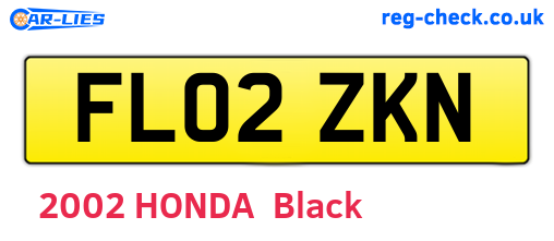 FL02ZKN are the vehicle registration plates.