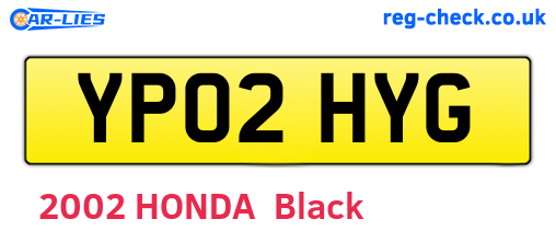 YP02HYG are the vehicle registration plates.