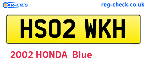 HS02WKH are the vehicle registration plates.