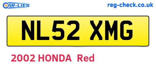 NL52XMG are the vehicle registration plates.