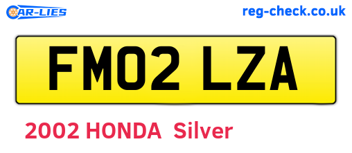 FM02LZA are the vehicle registration plates.