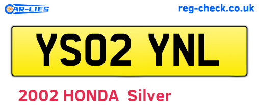 YS02YNL are the vehicle registration plates.