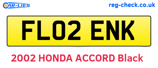 FL02ENK are the vehicle registration plates.