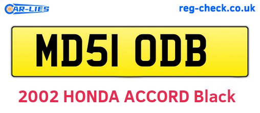 MD51ODB are the vehicle registration plates.