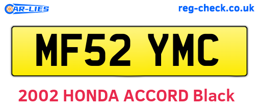MF52YMC are the vehicle registration plates.