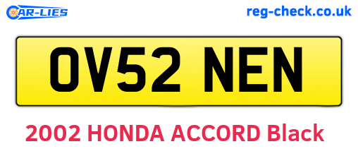OV52NEN are the vehicle registration plates.