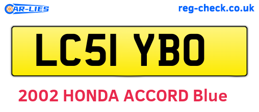 LC51YBO are the vehicle registration plates.