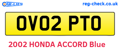 OV02PTO are the vehicle registration plates.