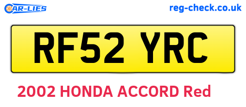 RF52YRC are the vehicle registration plates.