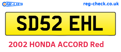 SD52EHL are the vehicle registration plates.