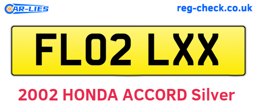 FL02LXX are the vehicle registration plates.