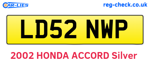 LD52NWP are the vehicle registration plates.