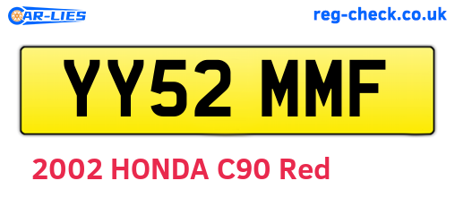 YY52MMF are the vehicle registration plates.