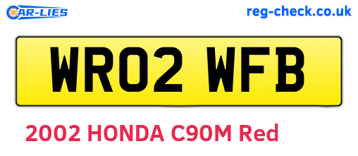 WR02WFB are the vehicle registration plates.