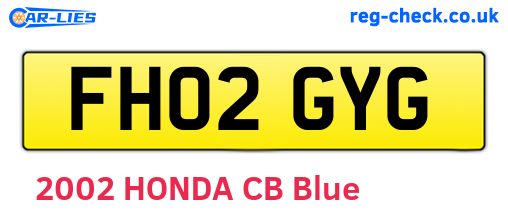 FH02GYG are the vehicle registration plates.