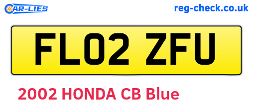 FL02ZFU are the vehicle registration plates.