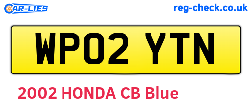 WP02YTN are the vehicle registration plates.