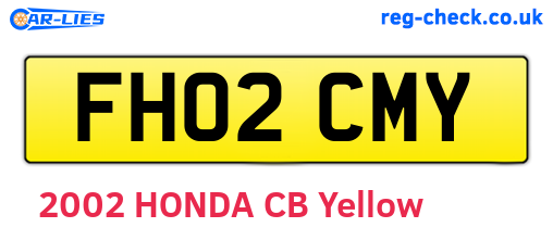 FH02CMY are the vehicle registration plates.