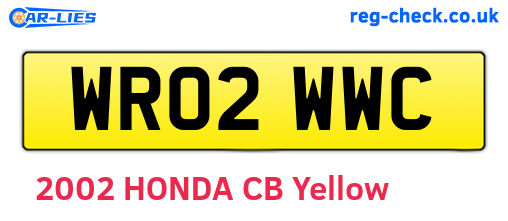 WR02WWC are the vehicle registration plates.