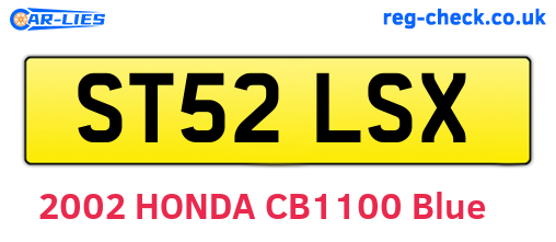 ST52LSX are the vehicle registration plates.