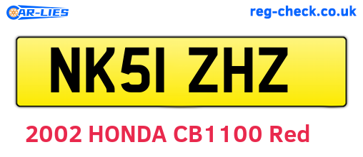 NK51ZHZ are the vehicle registration plates.