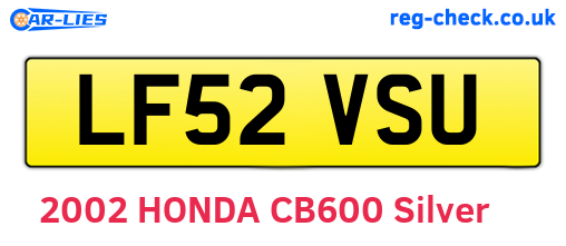 LF52VSU are the vehicle registration plates.