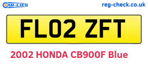 FL02ZFT are the vehicle registration plates.