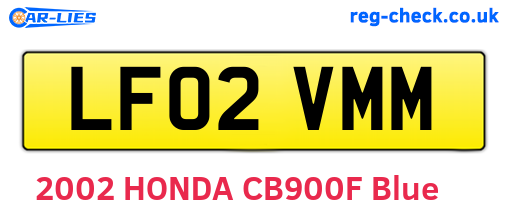 LF02VMM are the vehicle registration plates.