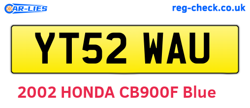 YT52WAU are the vehicle registration plates.
