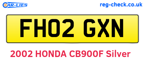 FH02GXN are the vehicle registration plates.