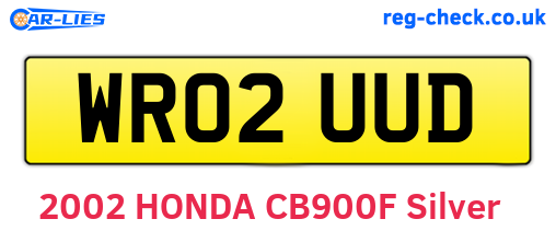 WR02UUD are the vehicle registration plates.