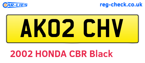 AK02CHV are the vehicle registration plates.