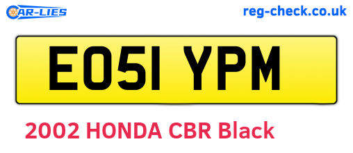 EO51YPM are the vehicle registration plates.