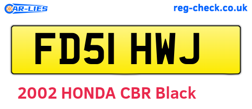 FD51HWJ are the vehicle registration plates.