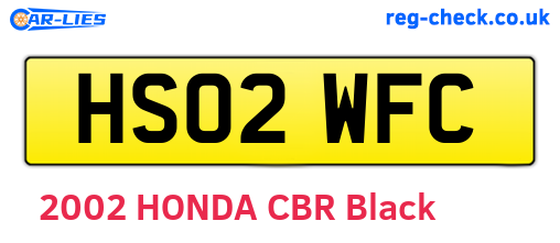 HS02WFC are the vehicle registration plates.