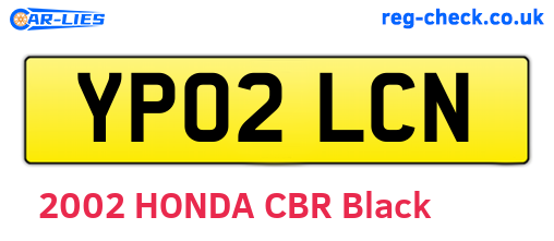 YP02LCN are the vehicle registration plates.