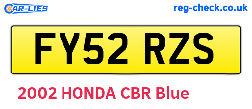 FY52RZS are the vehicle registration plates.