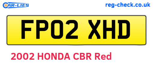 FP02XHD are the vehicle registration plates.