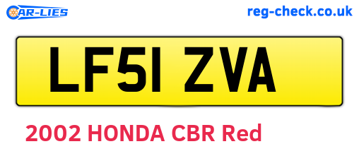 LF51ZVA are the vehicle registration plates.